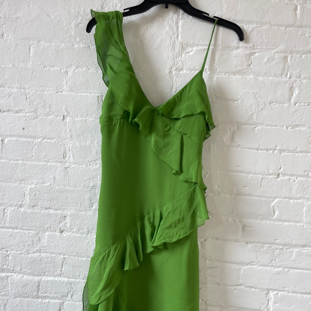 Mango Green Ruffle Maxi Dress - Picture 5 of 11